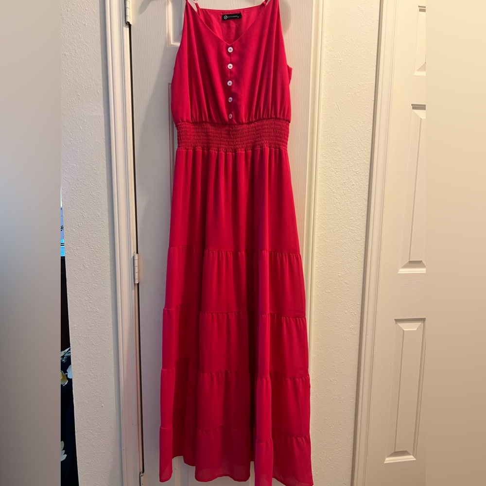 Hot pink, Pretty Garden maxi dress, size 8
